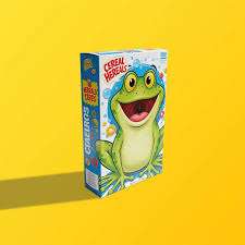 Cereal with Frog on Box