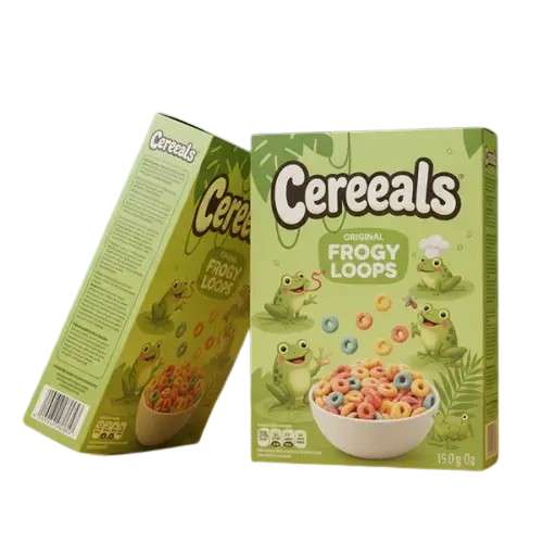 Cereal with Frog on Box